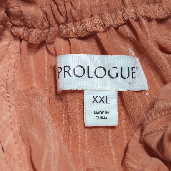 Prologue Vintage Terracotta Orange Sz XXL Blouse - Picture 5 of 6